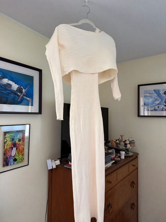 Sage Dresses & Skirts - Sage cream dress with shrug